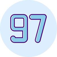 Ninety seven Line Dual Tone Circle Icon vector