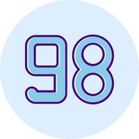 Ninety eight Line Dual Tone Circle Icon vector