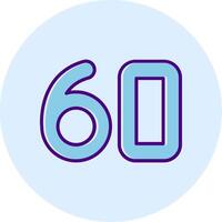 Sixty Line Dual Tone Circle Icon vector