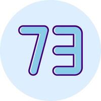 Seventy three Line Dual Tone Circle Icon vector