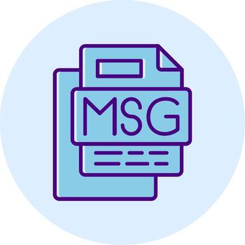 Msg File Line Dual Tone Circle Icon vector