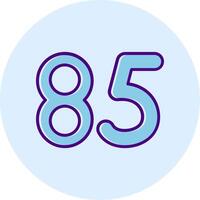 Eighty five Line Dual Tone Circle Icon vector