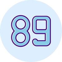 Eighty nine Line Dual Tone Circle Icon vector