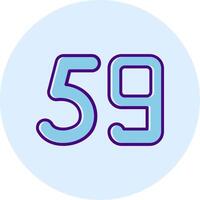 Fifty nine Line Dual Tone Circle Icon vector