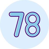 Seventy eight Line Dual Tone Circle Icon vector