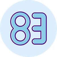 Eighty three Line Dual Tone Circle Icon vector