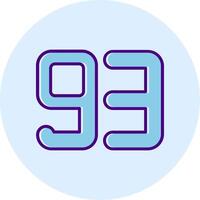 Ninety three Line Dual Tone Circle Icon vector