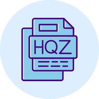 Hqz File Line Dual Tone Circle Icon vector