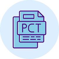 Pct File Line Dual Tone Circle Icon vector