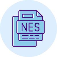 NES File Line Dual Tone Circle Icon vector