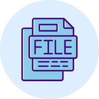 File Line Dual Tone Circle Icon vector
