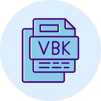 Vbk File Line Dual Tone Circle Icon vector
