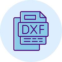 Dxf File Line Dual Tone Circle Icon vector
