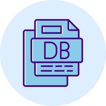 Db File Line Dual Tone Circle Icon Line Dual Tone Circle Icon vector