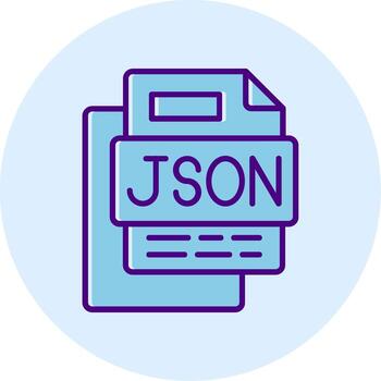 Json File Line Dual Tone Circle Icon vector