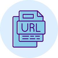 Url File Line Dual Tone Circle Icon vector