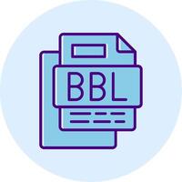 Bbl File Line Dual Tone Circle Icon vector