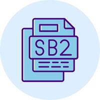 Sb2 File Line Dual Tone Circle Icon vector