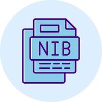 Nib File Line Dual Tone Circle Icon vector