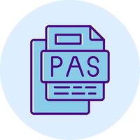 PAS File Line Dual Tone Circle Icon vector