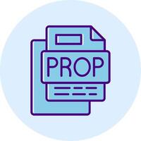 Prop File Line Dual Tone Circle Icon vector