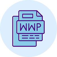 WWP File Line Dual Tone Circle Icon vector