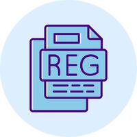 REG Fiile Line Dual Tone Circle Icon vector