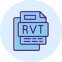 RVT File Line Dual Tone Circle Icon vector