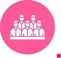 Spectators Long Shadow Circle Icon vector
