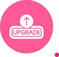 Upgrade Long Shadow Circle Icon vector