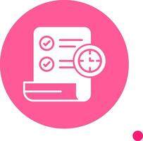 Term Long Shadow Circle Icon vector