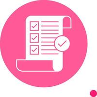 Terms and Conditions Long Shadow Circle Icon vector