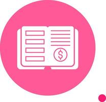 Ledger Long Shadow Circle Icon vector