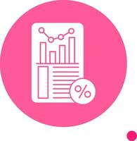 Sales Report Long Shadow Circle Icon vector