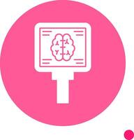 Mri Long Shadow Circle Icon vector