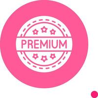 Premium Long Shadow Circle Icon vector