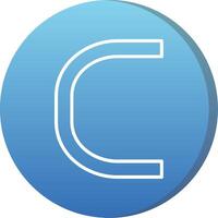 Capital C Icon vector