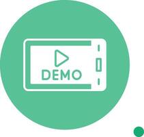 Demo Long Shadow Circle Icon vector