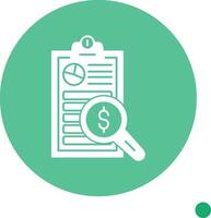 Auditing Long Shadow Circle Icon vector