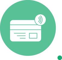 Nfc Payment Long Shadow Circle Icon vector