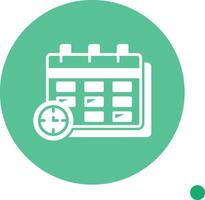 Term Long Shadow Circle Icon vector