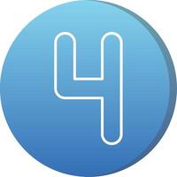 Four Long Shadow Circle Icon vector