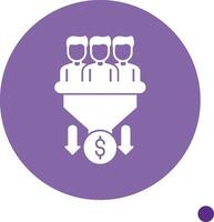 Sales PipeLong Shadow Circle Long Shadow Circle Icon vector