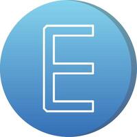 Capital E Icon vector