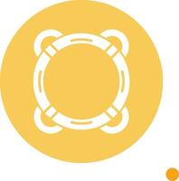 Lifebuoy Long Shadow Circle Icon vector