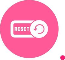 Reset Long Shadow Circle Icon vector