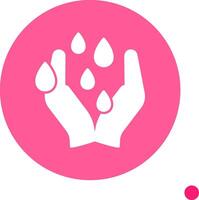 Sweaty Hands Long Shadow Circle Icon vector