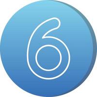 Six Long Shadow Circle Icon vector