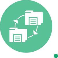 Files Exchange Long Shadow Circle Icon vector
