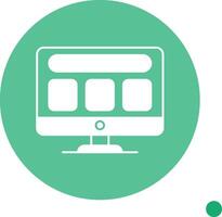 Web Template Long Shadow Circle Icon vector